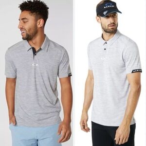 Oakley Men's Light Gray Golf Polo Shirt